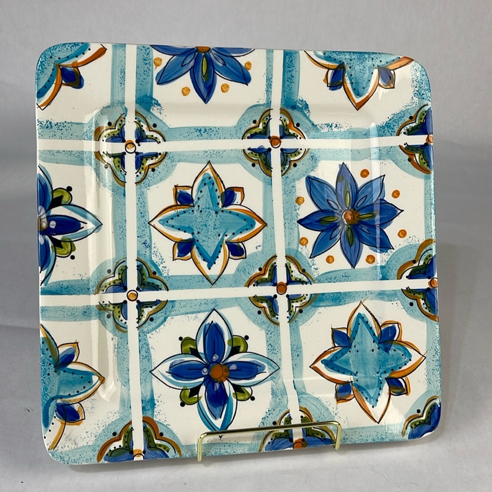 JCP home Terra Tile Square Pottery Plate